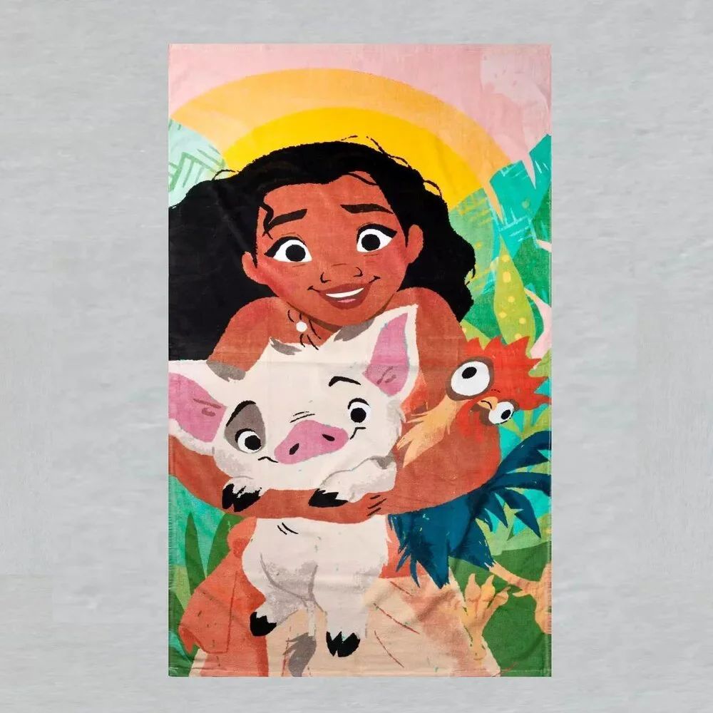 Princess Moana Beach Towel Measures 29 x 59 inches